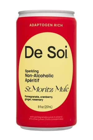De Soi  Sparkling Non-Alcoholic Apertif: DeSoi-8oz-2024-NAAperiti-StMoritzMule-Front