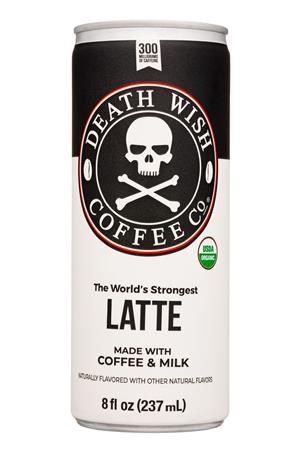 Death Wish Coffee: DeathWishCoffee-8oz-2021-Coffe-Latte-Front