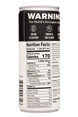 Death Wish Coffee: DeathWishCoffee-8oz-2021-Coffe-Latte-Facts