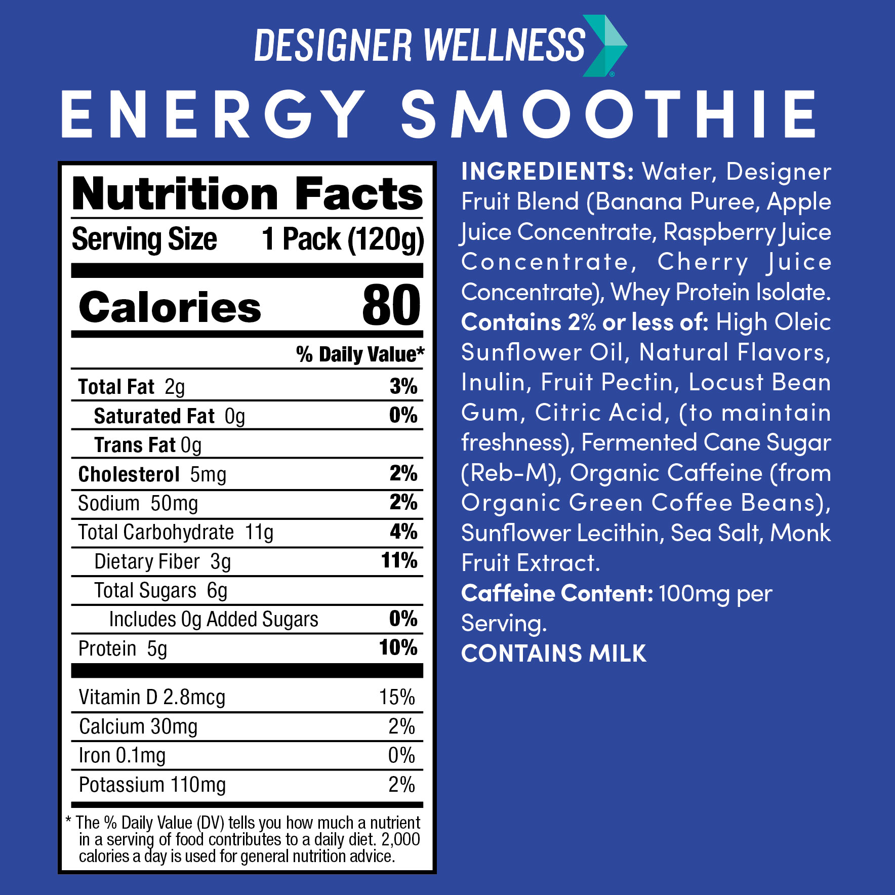 Designer Wellness: Photo of Designer Wellness Energy Smoothie - Blue Raspberry - Designer Wellness (uploaded by company)