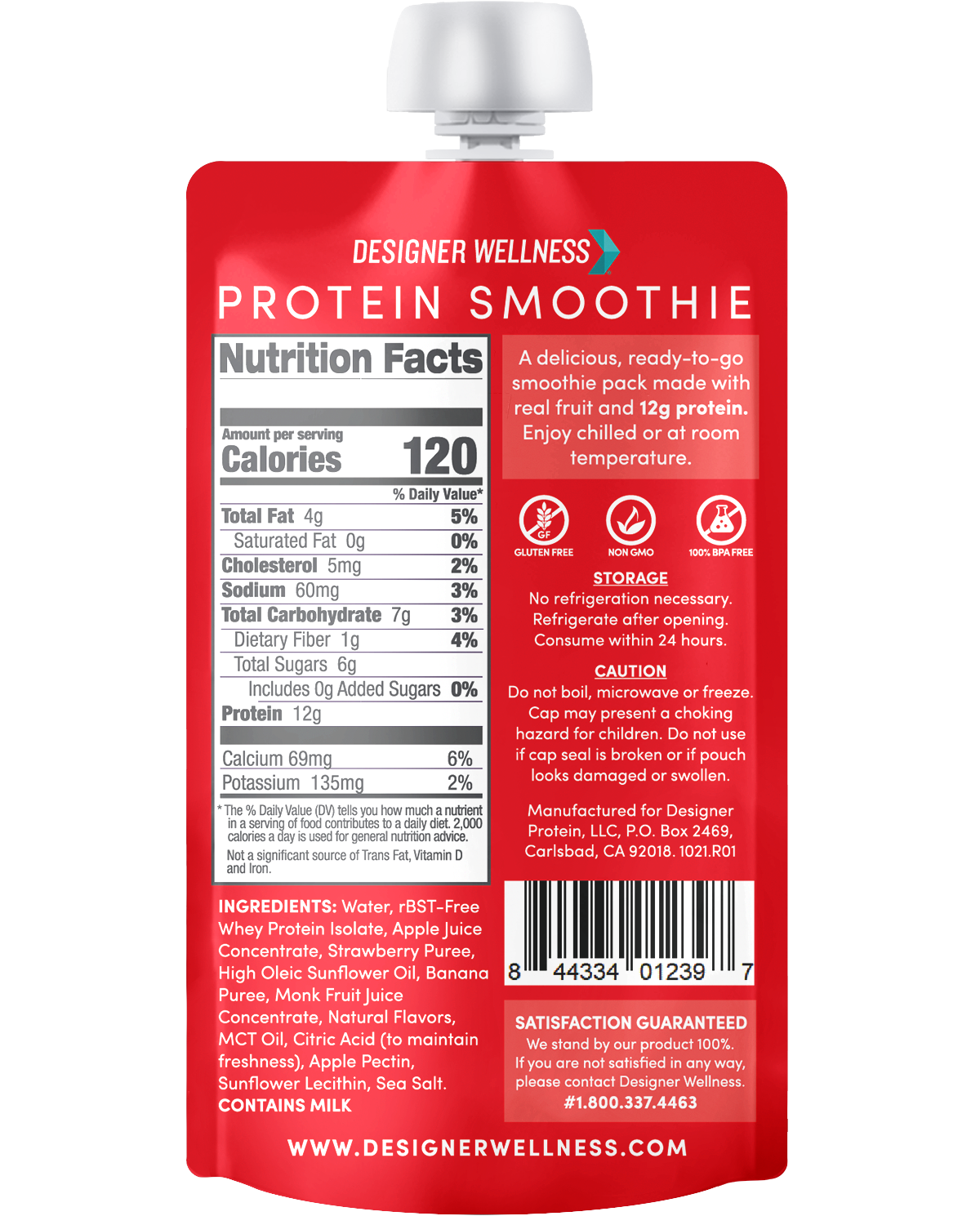Designer Wellness: Photo of Designer Wellness Protein Smoothie - Strawberry Banana - Designer Wellness (uploaded by company)