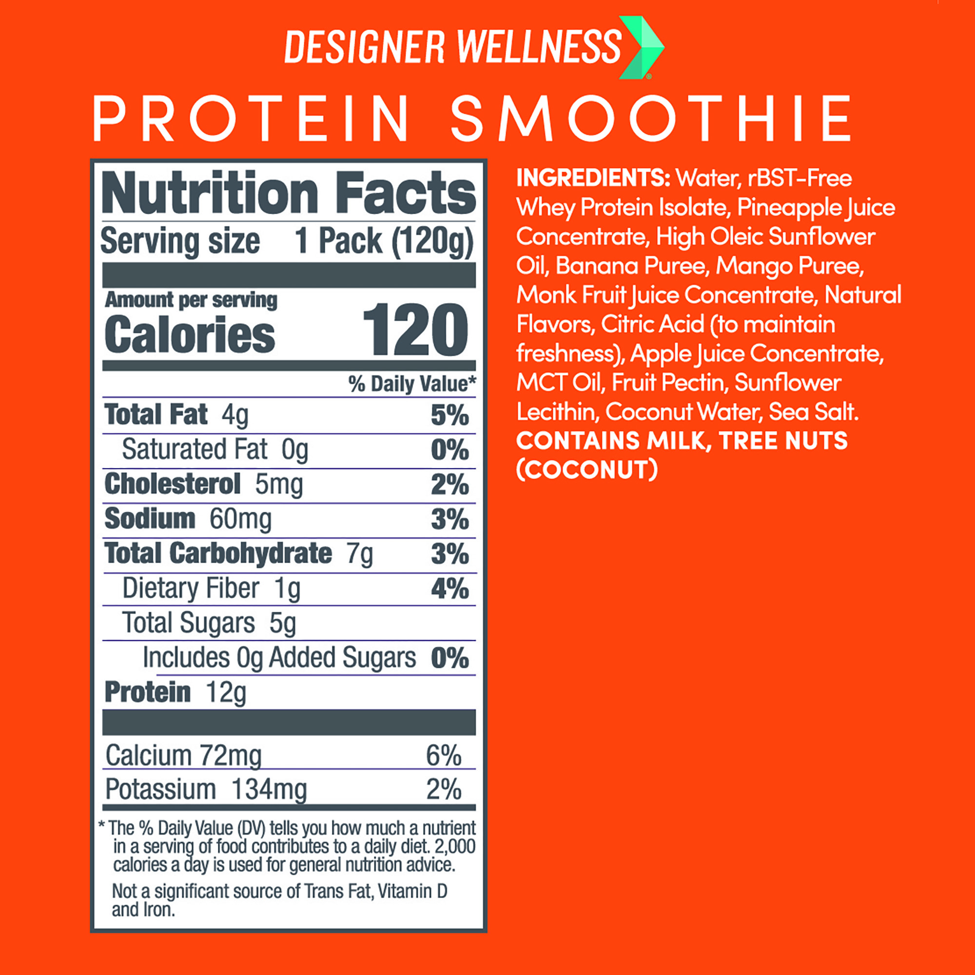 Designer Wellness: Photo of Designer Wellness Protein Smoothie - Tropical Fruit - Designer Wellness (uploaded by company)