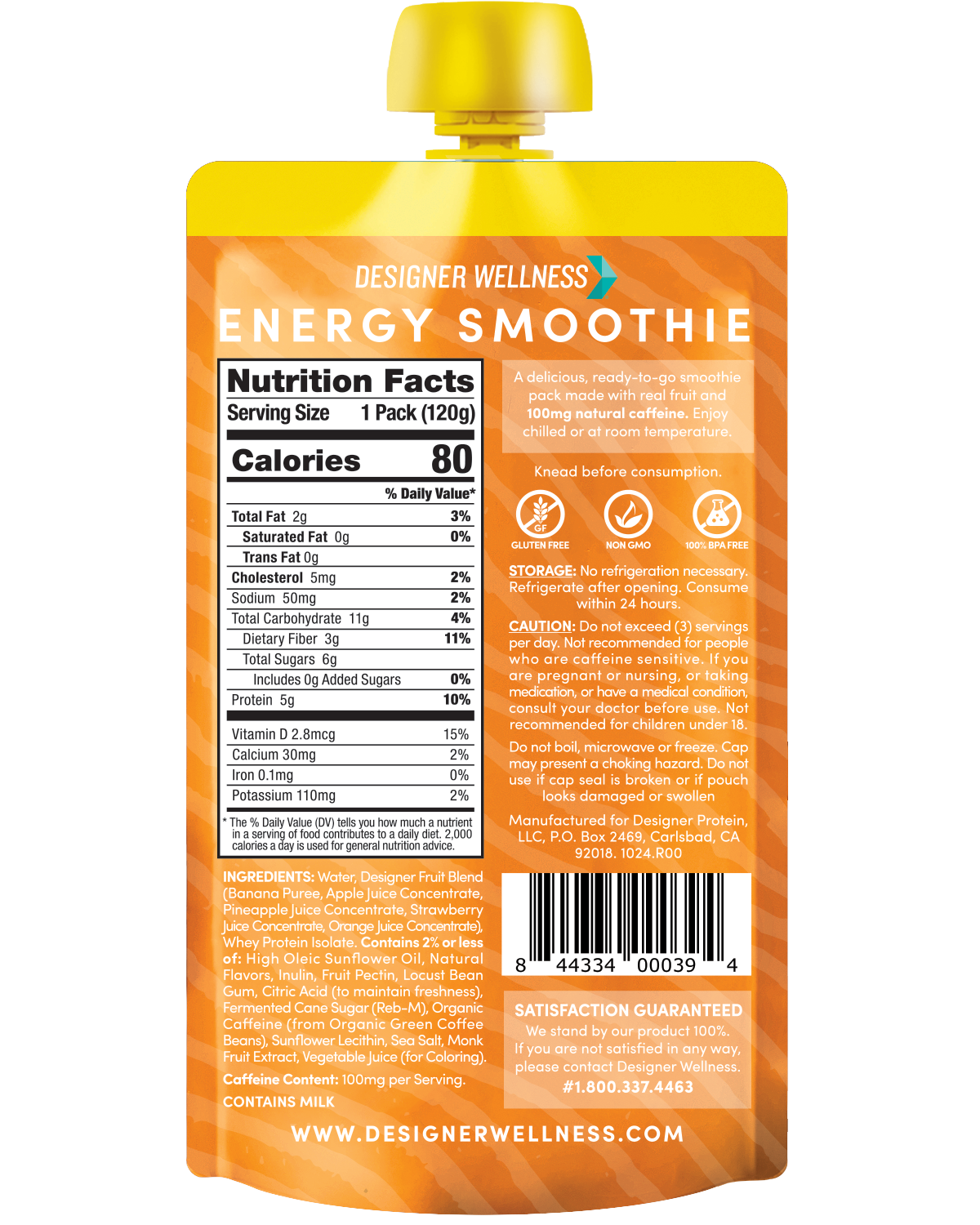 Designer Wellness: Photo of Designer Wellness Energy Smoothie - Fruit Punch - Designer Wellness (uploaded by company)