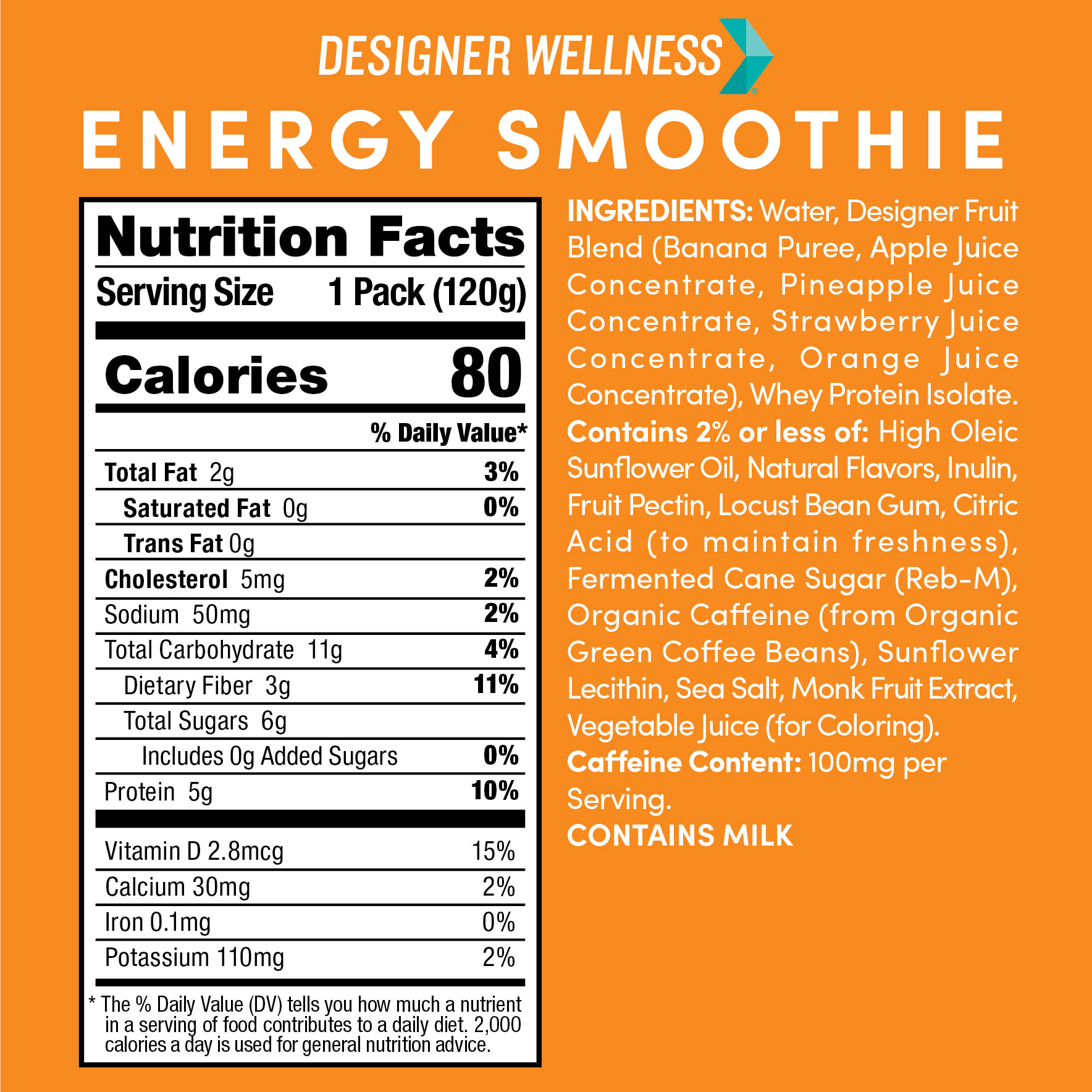 Designer Wellness: Photo of Designer Wellness Energy Smoothie - Fruit Punch - Designer Wellness (uploaded by company)