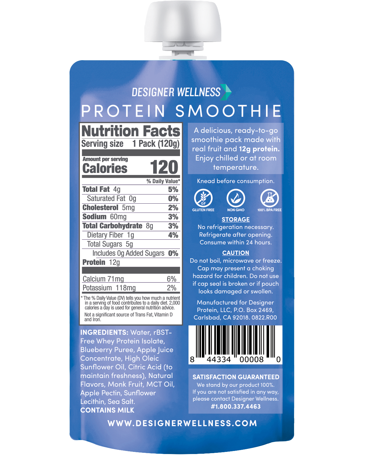 Designer Wellness: Photo of Designer Wellness: Designer Wellness Protein Smoothie - Blueberry Vanilla - Designer Wellness (uploaded by company)
