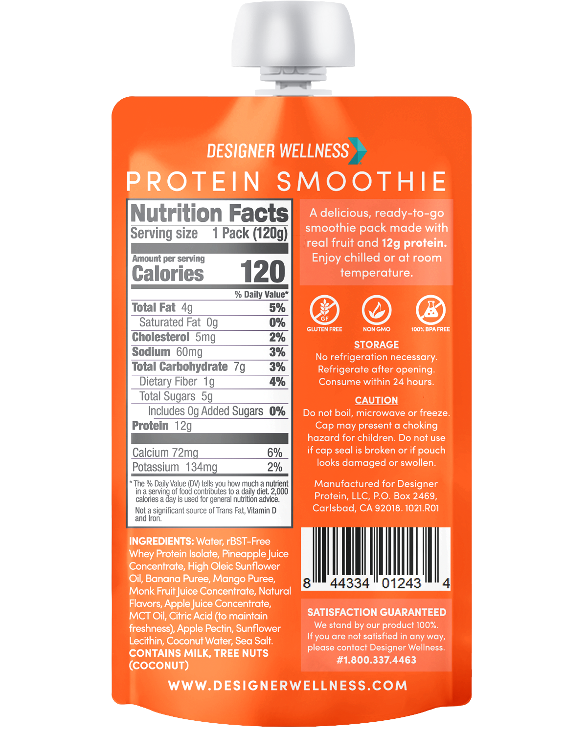 Designer Wellness: Photo of Designer Wellness Protein Smoothie - Tropical Fruit - Designer Wellness (uploaded by company)