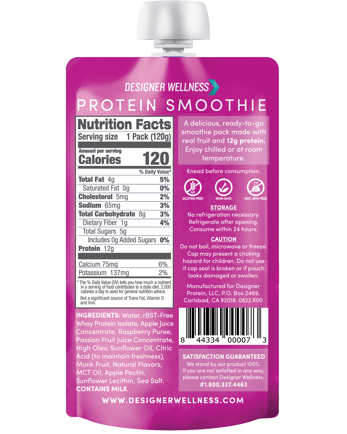 Designer Wellness: Photo of Designer Wellness Protein Smoothie - Raspberry Passionfruit - Designer Wellness (uploaded by company)