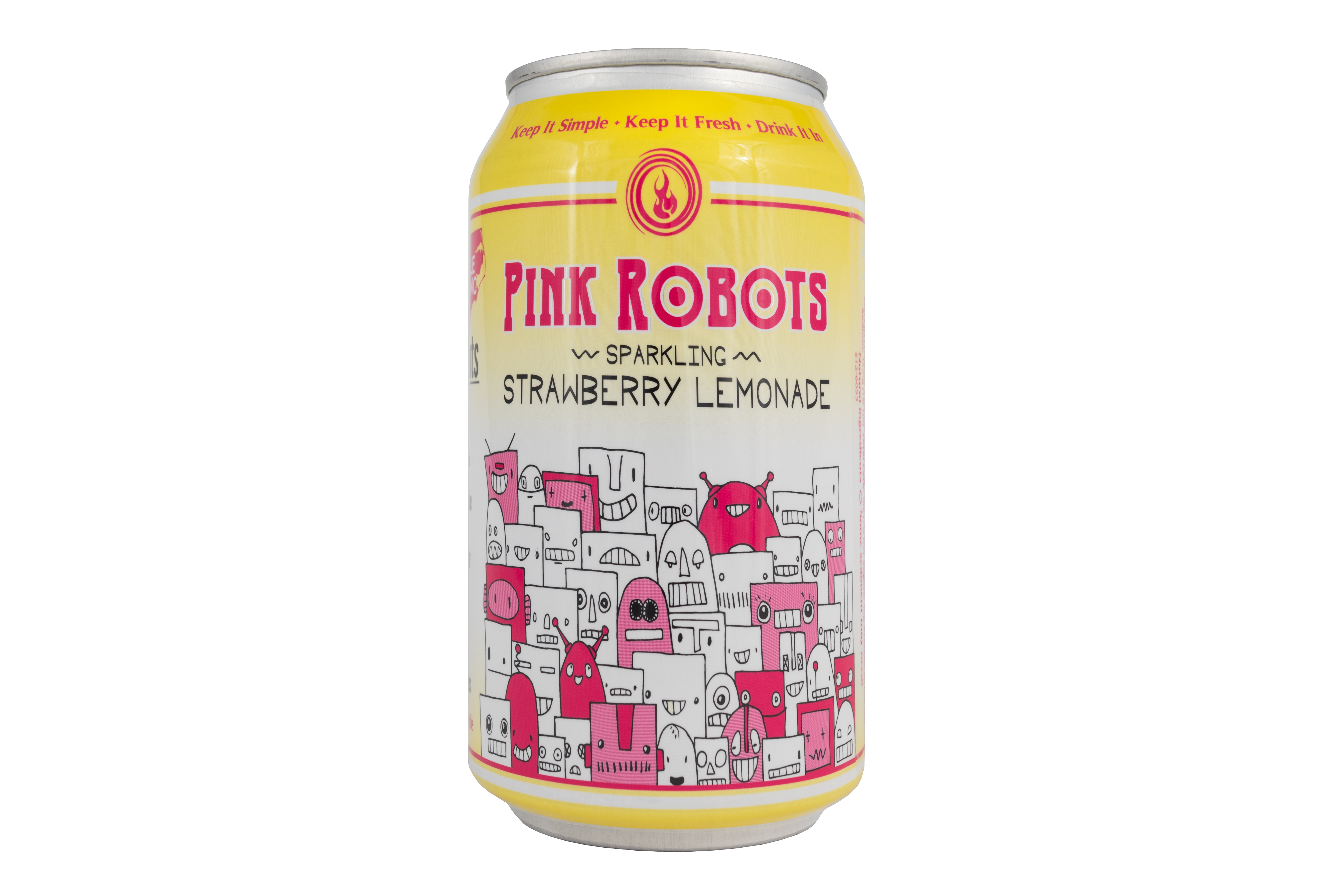 Devil's Foot Beverage Company: Photo of Sparkling Strawberry Lemonade (Pink Robots) - Devil's Foot Beverage Company (uploaded by company)