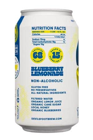 Devil's Foot Beverage Company: DevilsFoot-12oz-2023-BluebLemonade-Facts