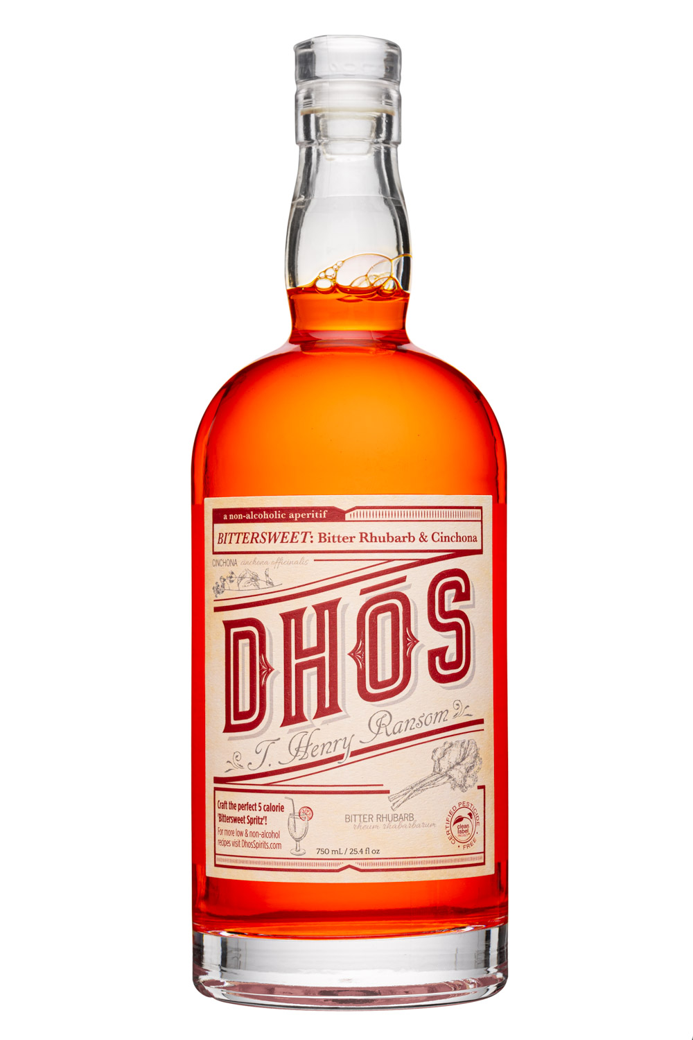 DHOS Spirits: RansomSpirits-750ml-2023-DHOS-Rhubarb-Front