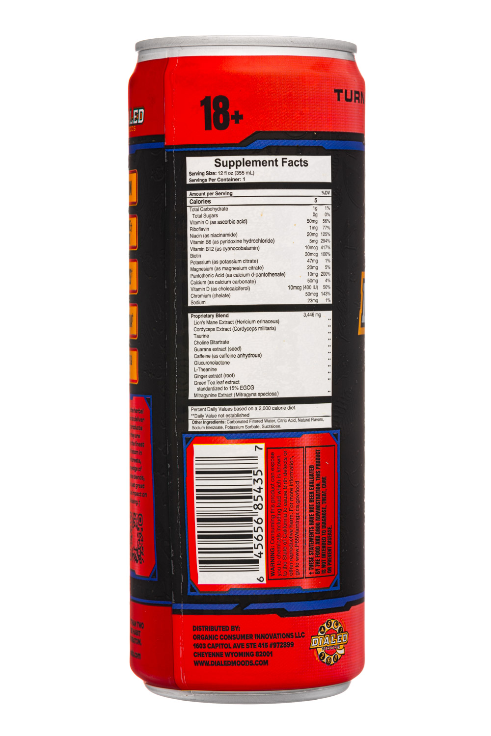 Dialed Moods: Dialed-12oz-2025-Moods-Energy-FruitPunch-Facts