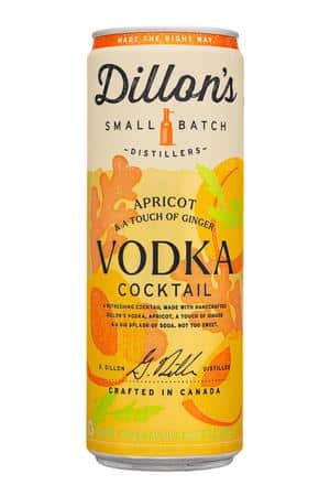 Dillon's Small Batch Distillers: Dillons-12oz-2025-VodkaCocktail-Apricot