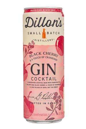 Dillon's Small Batch Distillers: DillonsDistillers-12oz-2024-GinCocktail-BlackCherry
