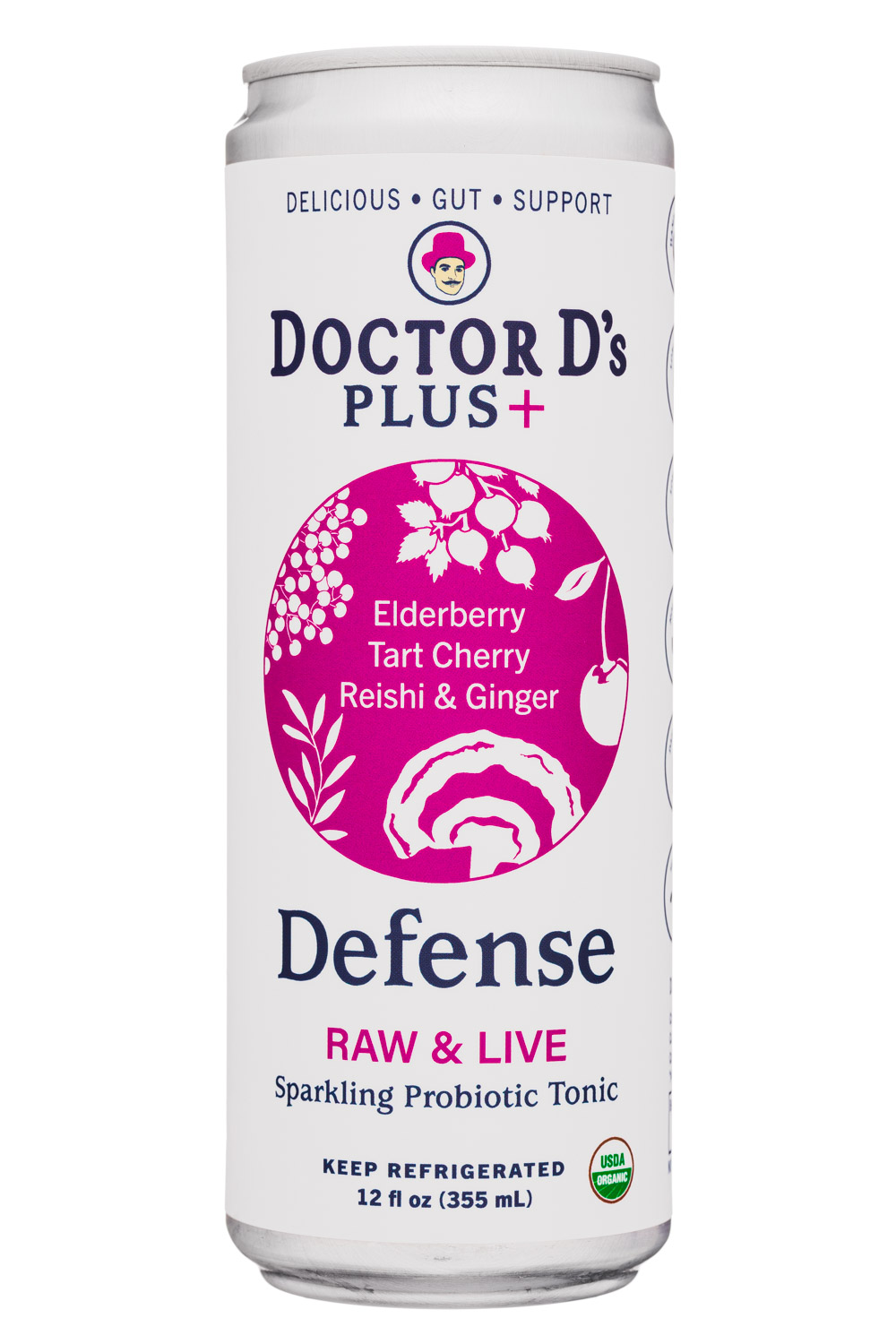 Defense: Elderberry, Tart Cherry , Reishi & Ginger