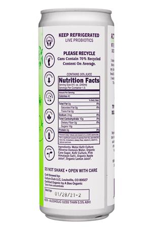 Doctor D's : DoctorDs-12oz-2020-SparklingProbiotic-CrispApple-Facts