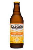 Doctor D's : DoctorDs-12oz-SparklingProbiotic19-GingerLemon-Front