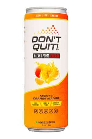 Don't Quit: DontQuit-12oz-2023-SportsEnergy-MightyOrangeMango-Front
