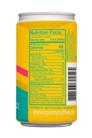Door County Coffee & Tea Co.: DoorCounty-8oz-2023-ColdBrew-Lemon-Facts