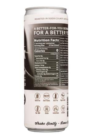 Door County Coffee & Tea Co.: DoorCountry-11oz-2022-ColdBrew-BlackTan-Facts