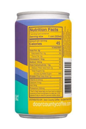 Door County Coffee & Tea Co.: DoorCounty-8oz-2023-ColdBrew-Blueb-Facts