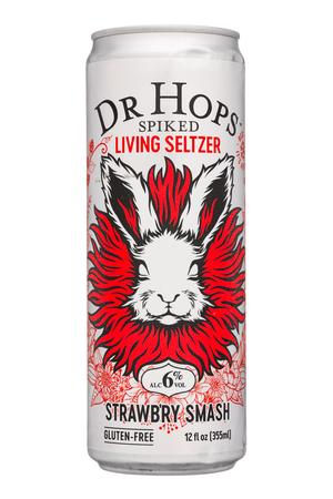 Dr Hops: DrHops-12oz-2023-SpikedLivingSeltzer-StrawbSmash