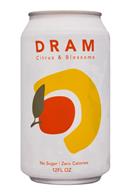 Dram Adaptogenic Sparkling Water: Dram-12oz-CitrusBlossoms-Front