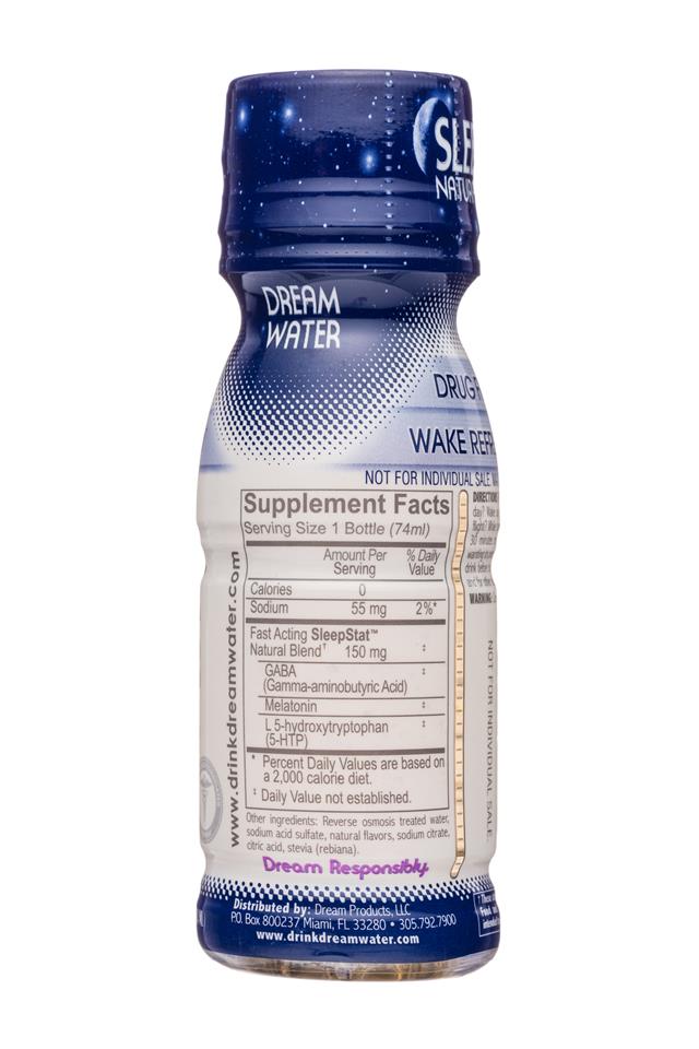 Dream Water: DreamWater-3oz-SleepShot-Snoozeberry-Facts