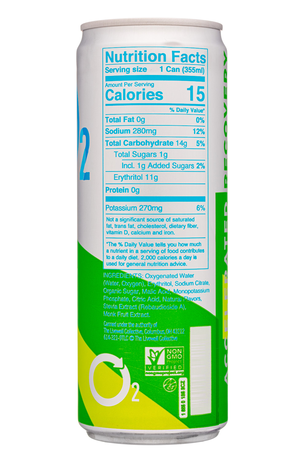 Drink 02: Livewell-12oz-2020-O2-OxygenRecovery-LemonLime-Facts