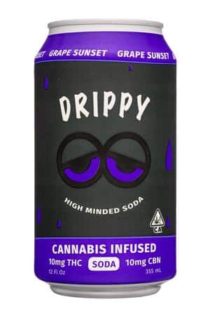 Drippy: Drippy-12oz-2023-CannabisSoda-GrapeSunset-Front