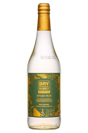 Dry Botanical Bitters & Soda: Dry-27oz-2022-BotanicalBubbly-SpicedPear-Front