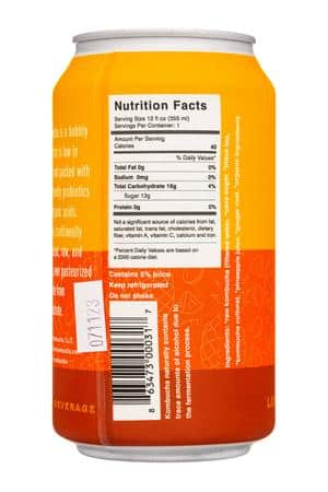 Elixir Kombucha: ElixerKombucha-12oz-2022-PineappleGinger-Facts