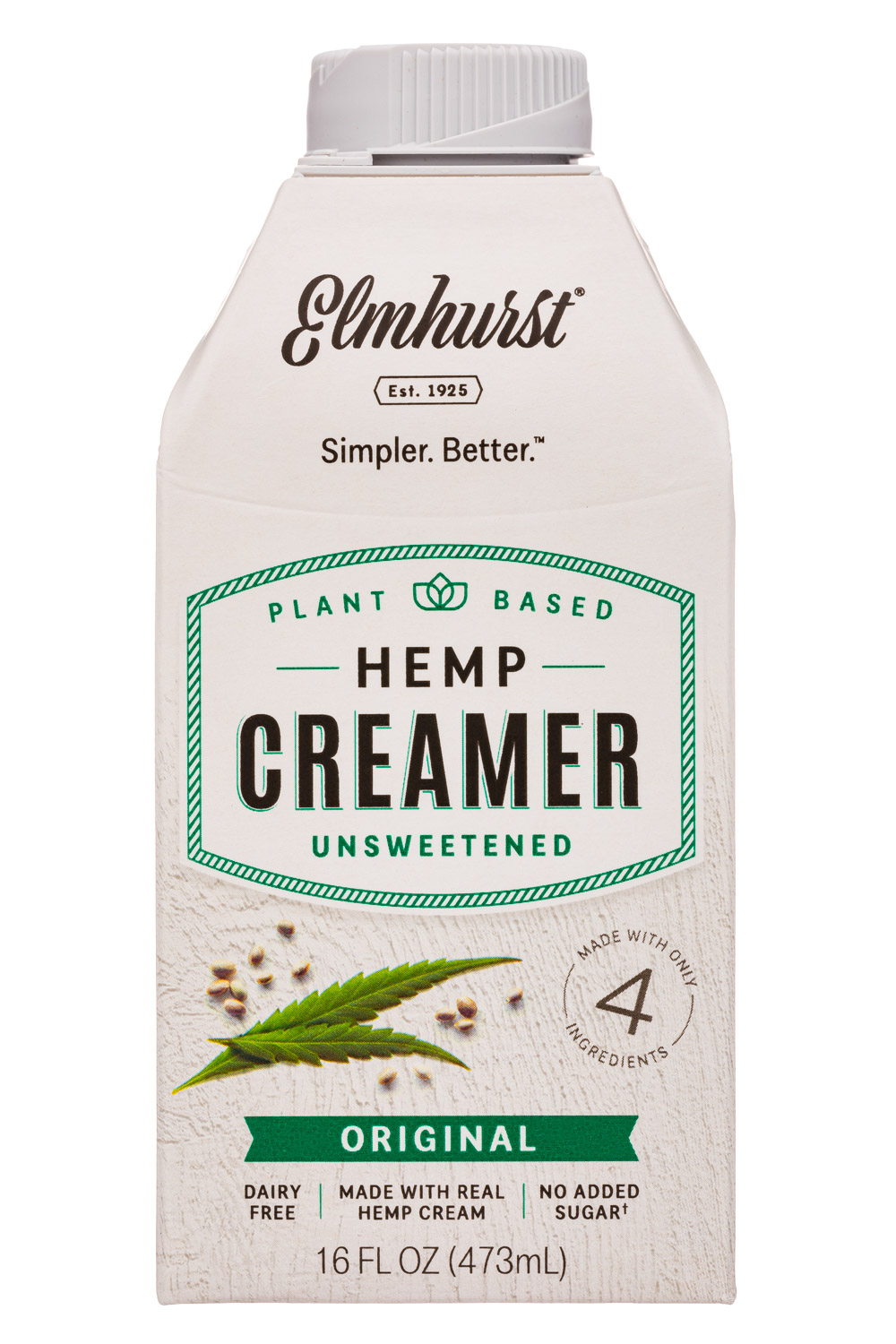 Elmhurst: Elmhurst-16oz-HempCreamer-Unsweet-Original-Front