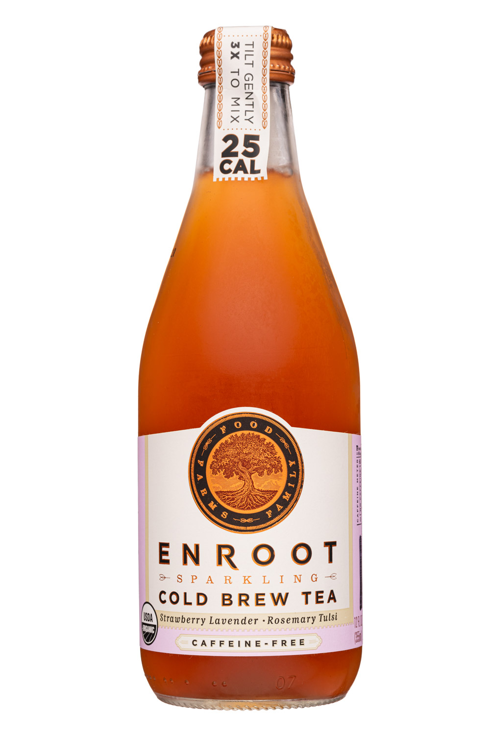 Enroot Sparkling Cold Brew Tea: Enroot-12oz-2021-ColdBrewTea-CaffFree-Front