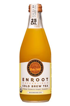 Enroot Sparkling Cold Brew Tea: Enroot-12oz-2021-ColdBrewTea-Reenergize-Front