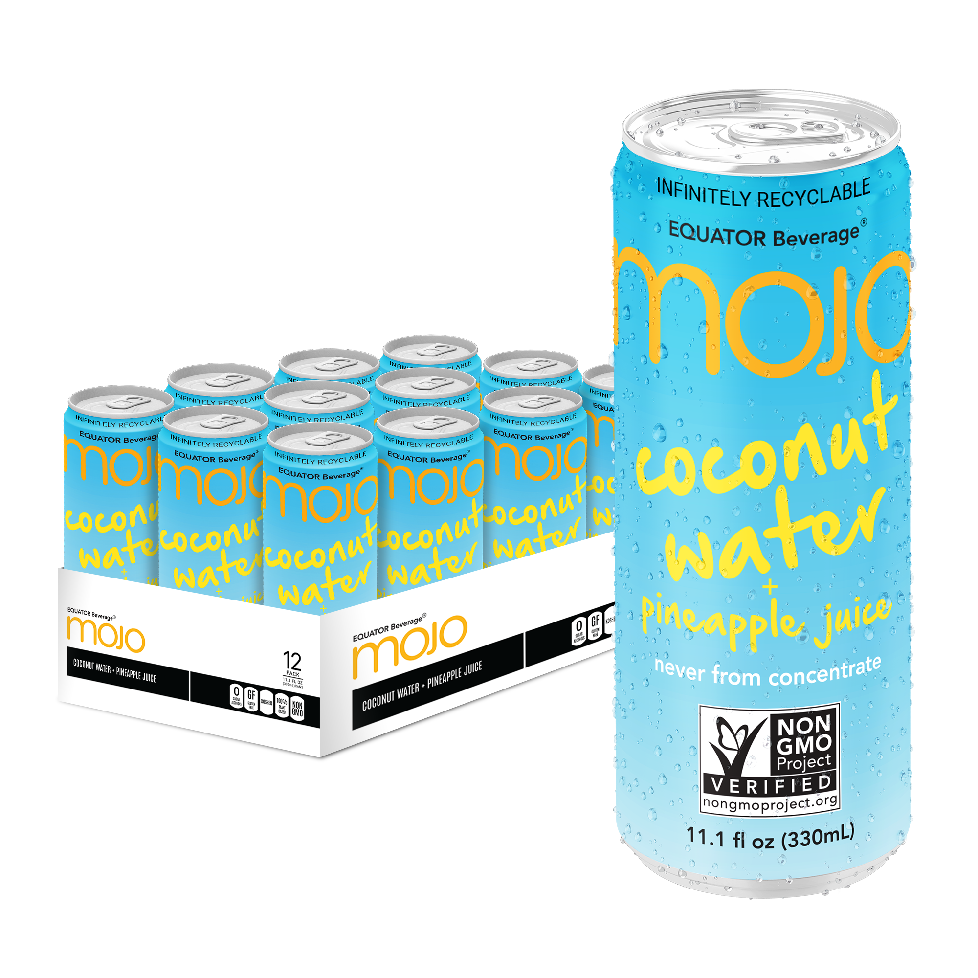 EQUATOR Beverage: Photo of MOJO Coconut Water + Pineapple Juice 11.1 oz - EQUATOR Beverage (uploaded by company)