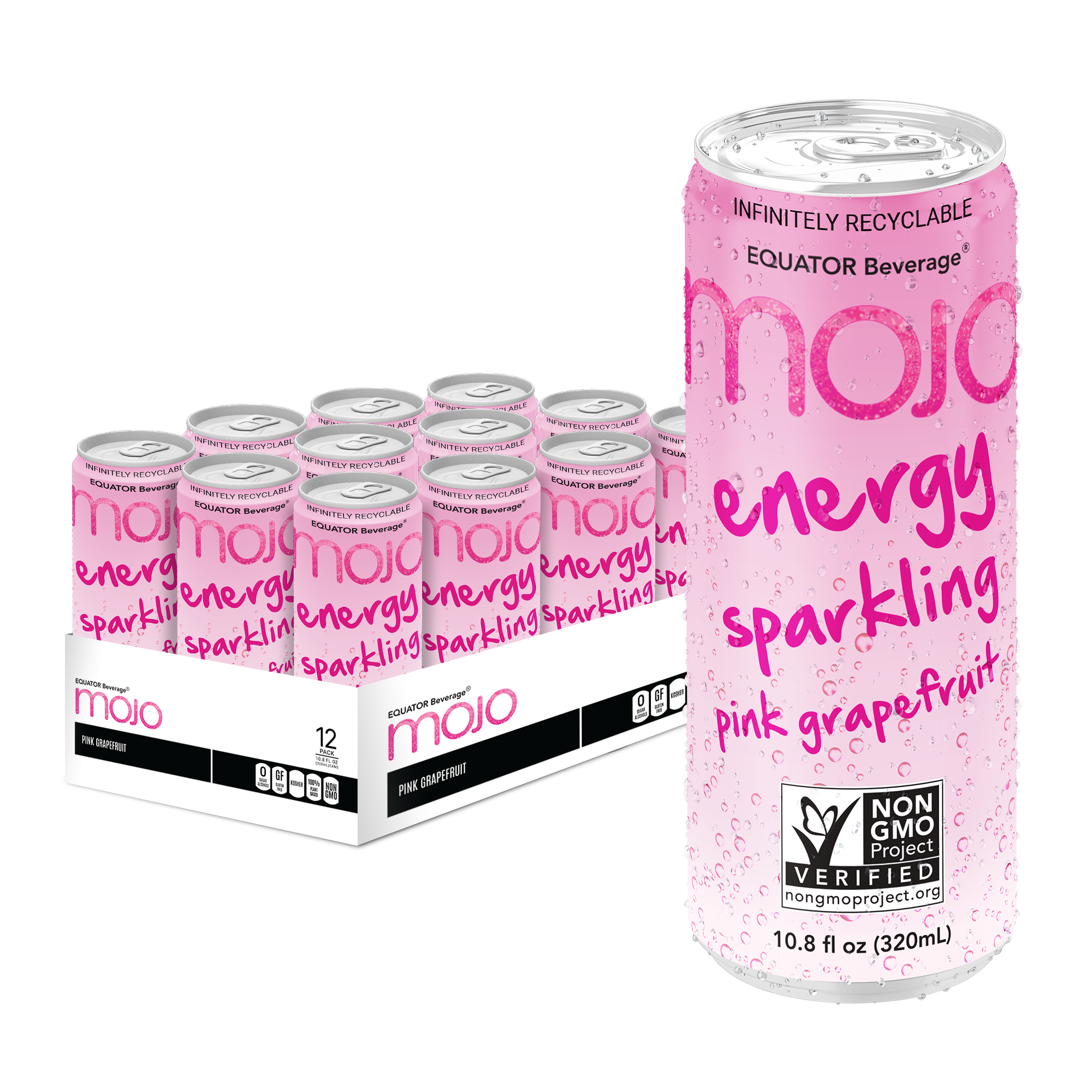 EQUATOR Beverage: Photo of MOJO Energy Sparkling Pink Grapefruit 10.8 oz can - EQUATOR Beverage (uploaded by company)