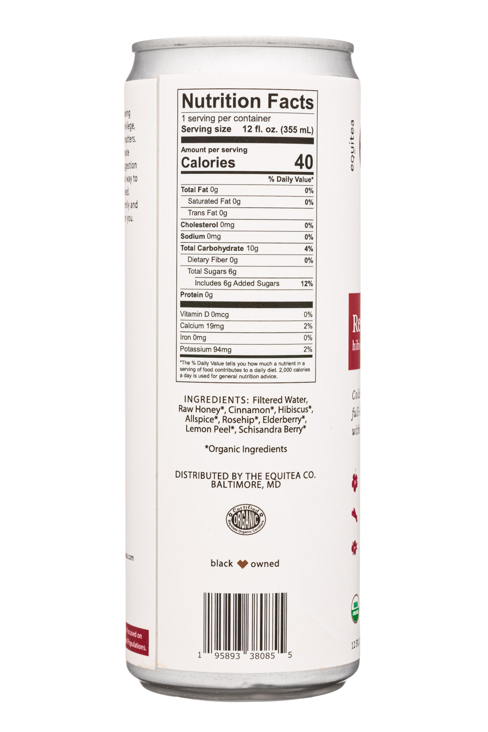 Equitea: EquiTea-12oz-2023-Recover-Facts