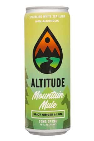 Altitude Functional Beverages: Altitude-12oz-2022-20mgCBD-MountainMule-Front