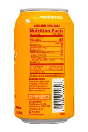 Evolution Fresh Real Fruit Soda: EvolutionFresh-12oz-2024-FruitSoda-OrangeSqueeze-Facts
