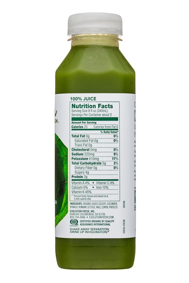 Evolution Fresh: EvolutionFresh-15oz-ColdPressed-GreensKale-Facts