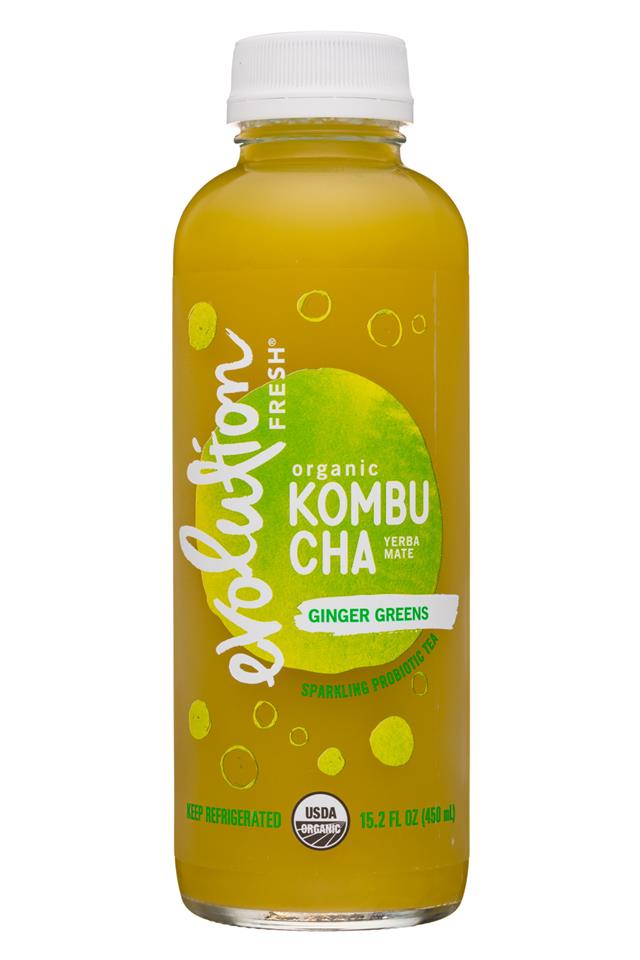 Evolution Fresh: EvolutionFresh2-15oz-Kombucha-GingerGreens-Front