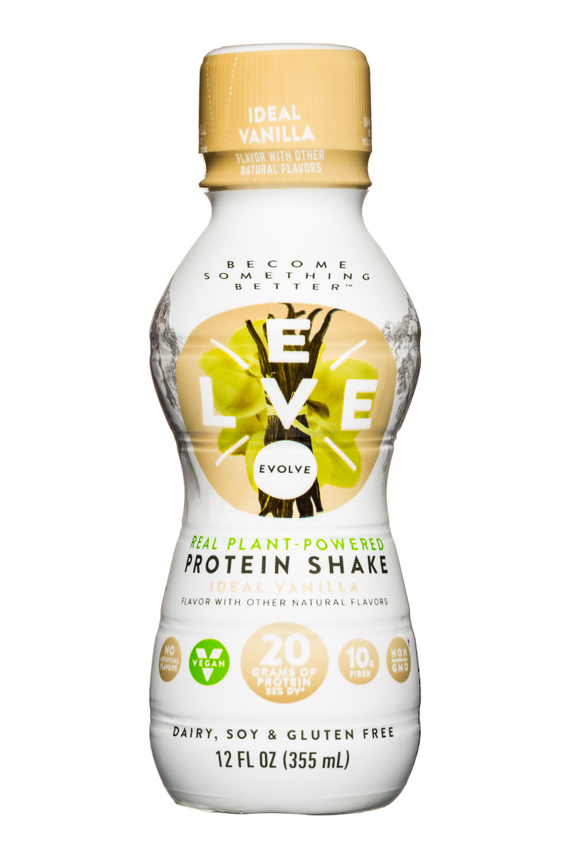 Evolve: Evolve-ProteinShake-12oz-IdealVanilla-Front