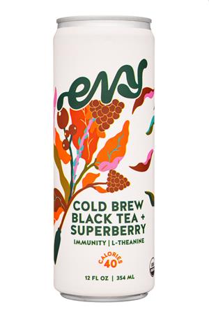 EvyTea: EvyTea-12oz-2021-ColdBrew-BlackTeaSuperberry-Front