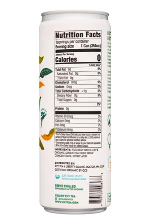 EvyTea: EvyTea-12oz-2021-ColdBrew-UnsweetGreen-Facts
