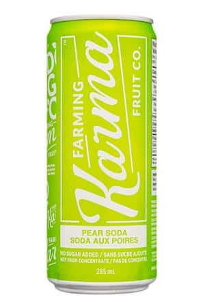 Farming Karma: FarmingKarmaFruitCo-285ml-2023-Soda-Pear-Front
