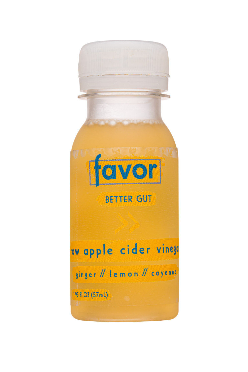 Favor Shots: Favor-57ml-2020-GutShot-GingerLemonCayenne-Front