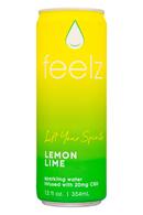Feelz: Feelz-12oz-CBDSparklingWater-LemonLime-Front