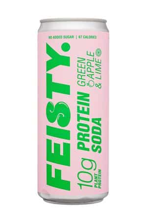 Feisty.: Feisty-330ml-2025-ProteinSoda-GreenAppleLime-Front