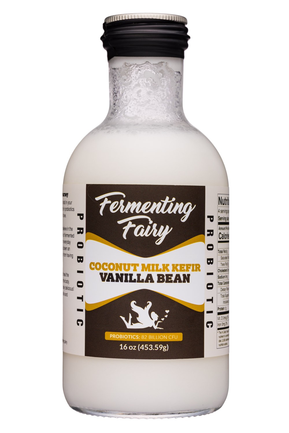 Fermented Fairy: FermentingFairy-16oz-CoconutKefir-VanillaBean-Front
