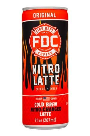 Fire Department Coffee: FireDeptCoffee-7oz-2022-Nitro-Latte-Front